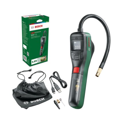 Bosch Electric Air Pump, Mini Compressor, EasyPump (3.0 Ah Battery, 3.6 Volt, Autostop Function, 150 PSI, 10.3 Bar, LED, rechargeable using USB-C®, in Box)